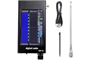 SDR-V6 Portable Digital Radio, 4.3 Inch IPS Touchscreen, Aluminum Alloy Shell, Multi-Mode Demodulation, Full Frequency 100kHz