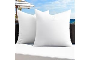 MIULEE Pack of 2 Pillow Insert 20x20 Inches Outdoor Waterproof Throw Pillow Insert Premium Hypoallergenic Stuffer Sham Square