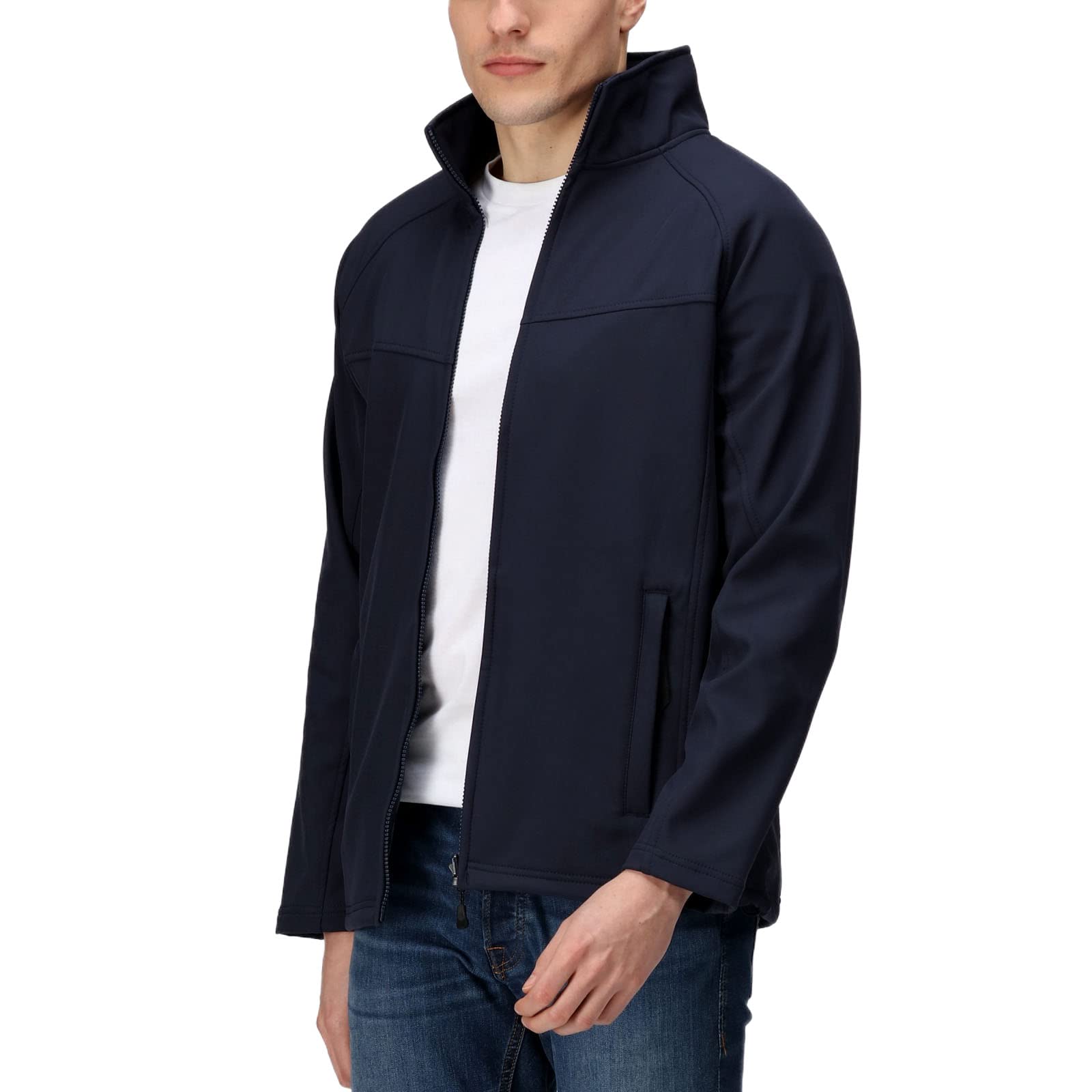 Regatta Professional Men's Uproar Interactive Wind Resistant Softshell, Navy/Navy, size Large