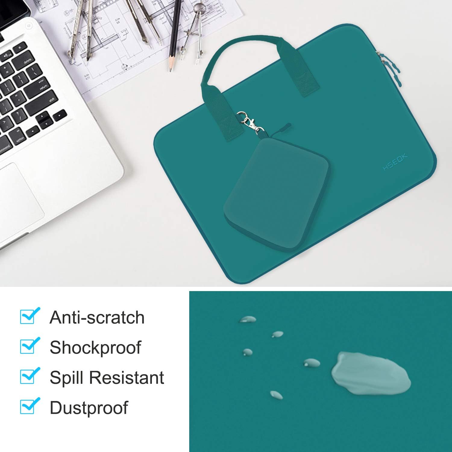 Laptop Sleeve Elastic Neoprene Case Compatible with 13-14 inch MacBook Air/Pro M1 M2, XPS 13, Surface Laptop 13.5" - Image 5