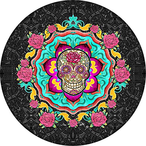 Buy Sugar Skull Rose Spare Tire Cover for Jeep RV Camper VW Trailer etc