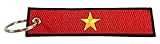 Vietnam Flag Key Chain, 100% Embroidered