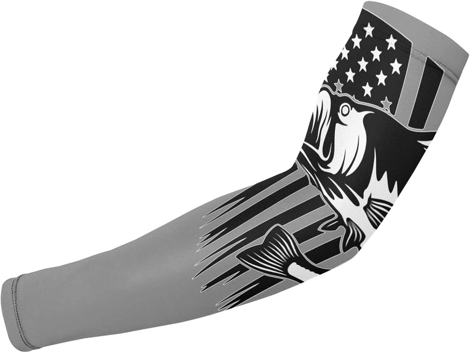 Bass Fishing Arm Sleeves for Men,Elbow Brace,Arm Sleeves
