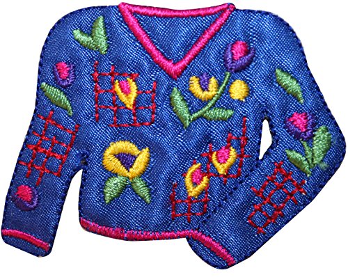 ID 7724 Decorative Floral Sweater Patch Mom Fashion Embroidered Iron On Applique