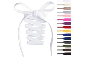 Handshop 2Pair Flat Shoelaces 5/16" - 15 Colors in 30"-63" Shoe Laces For Sneakers