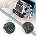 Spater 7-Port USB Charging Station Multi-Port Stand Dock Desktop Organizer for iPhones, iPads, Tablets, Samsung Galaxy, Nexus, HTC and More (White Charging Cables not Included)