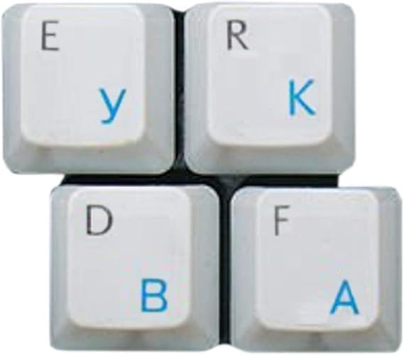 HQRP Blue Russian/Ukrainian Cyrillic Keyboard Stickers On Transparent