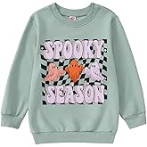 BOUTIKOME Halloween Sweatshirt For Kids Baby Boys Girls Spooky Season Shirt Long Sleeve Pullover 6-12 Years Fall Tops