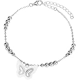 Sishierdia Gifts for Women S925 Sterling Silver Purple Butterfly Bracelet,Adjustable Charm Bracelets Jewelry Present for Women,Anniversary Holiday Christmas Birthday Gifts for Mother Wife Daughter