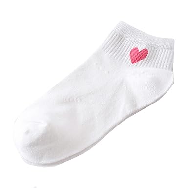 Amazon Com Socks Women Cotton Dooior Love Color Matching