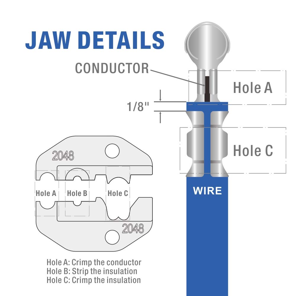 iCrimp Ratcheting Spark Plug Connector Crimper for Ignition Cable and Spark Plug Wires Maximum Diameter 8.5mm: Industrial & Scientific