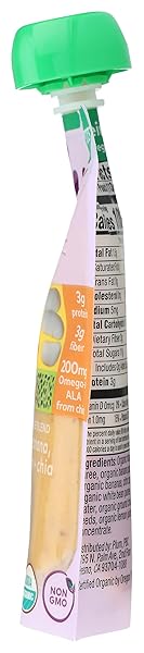 PLUM ORGANICS ORGANIC MIGHTY MANGO BANANA BEAN SUNBUTTER CHIA, 4 OZ