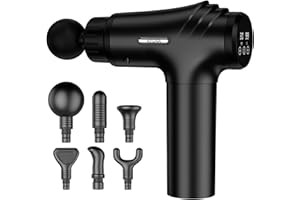 AYURA Massage Gun Deep Tissue, Muscle Massager Gun for Pain Relief, Percussion Massage Gun with 30 Speeds & 6 Heads, Portable Handheld Back Massage Gun for Athlets Men Women