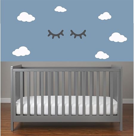 Macdecal De Sleepy Augen Vinyl Wandtattoo Geschlossene Augen Kinder Decor Wimpern Baby Jungen Oder Madchen Kindergarten Kinderzimmer Babyzimmer Suss L 16 Cm X 28 Cm Schwarz Amazon De Kuche Haushalt