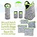 Extra Big Insulated Large Neoprene Lunch bag Set For Men And Women: Tote Lunch Bag + Bottle Cooler + 2 Can Insulators | 13,5