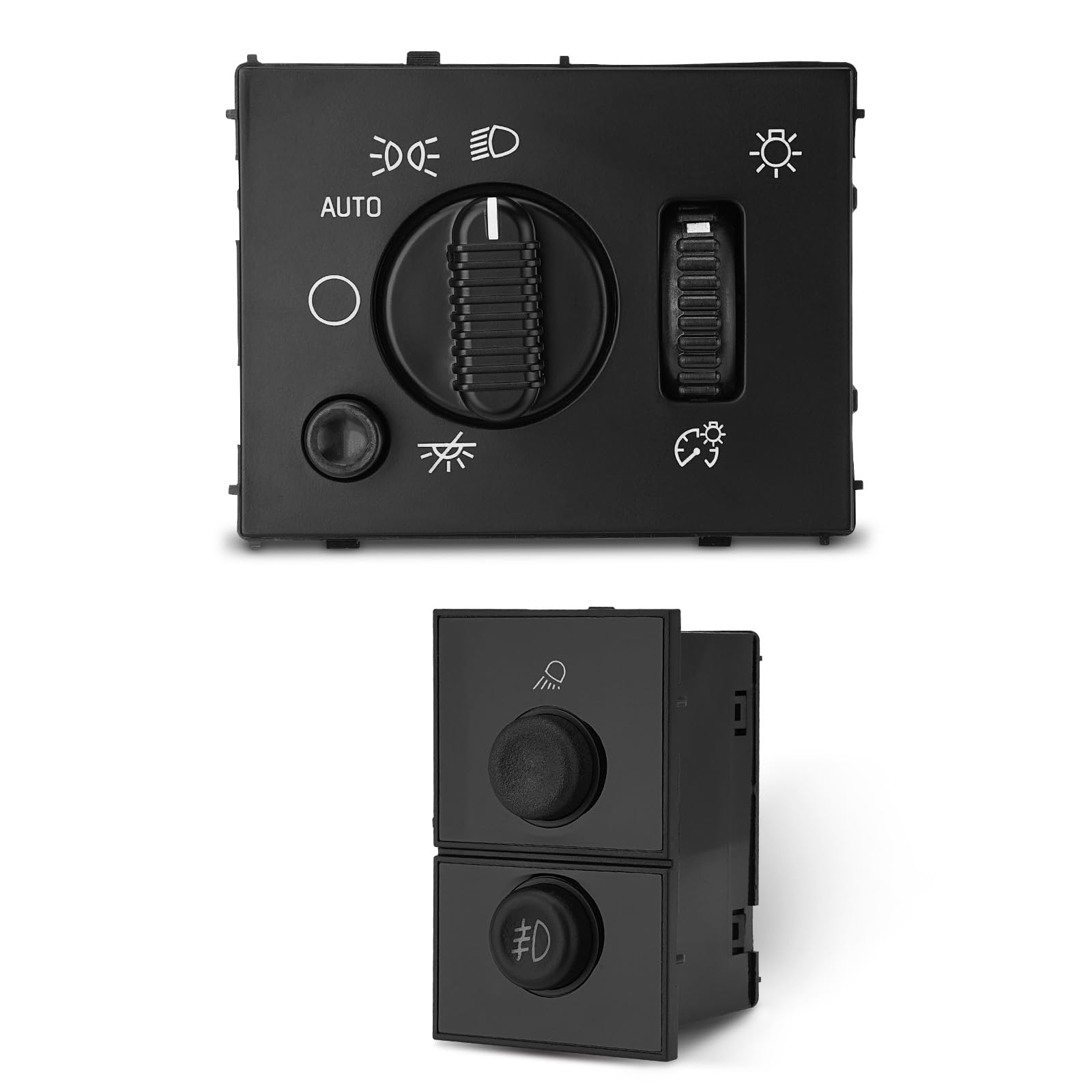 Photo 1 of (PARTIAL SET) Headlight Switch & Cargo and Fog Lamp Switch Compatible with 2003-2006 Chevy Silverado, Suburban, Tahoe, GMC Sierra, Yukon, Compatible with Cadillac Escalade Replaces#19381535 15143597