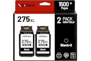 NSDHInk Remanufactured 275XL Ink Cartridges Replacement for Canon Ink 275XL PG 275 XL Black for Canon Pixma TS3500 TS3520 TS3