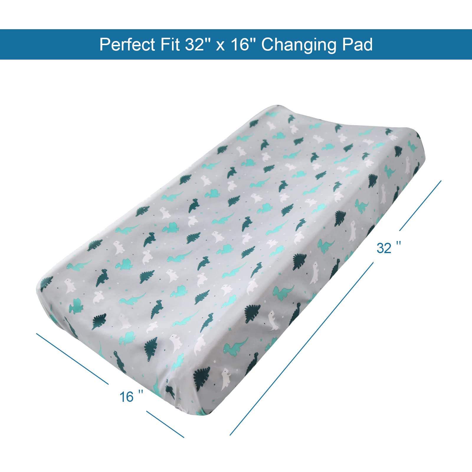 Changing Pad Cover for Boys Girls 2 Pack, Comfy & Breathable Changing Table Cover for 32''x16