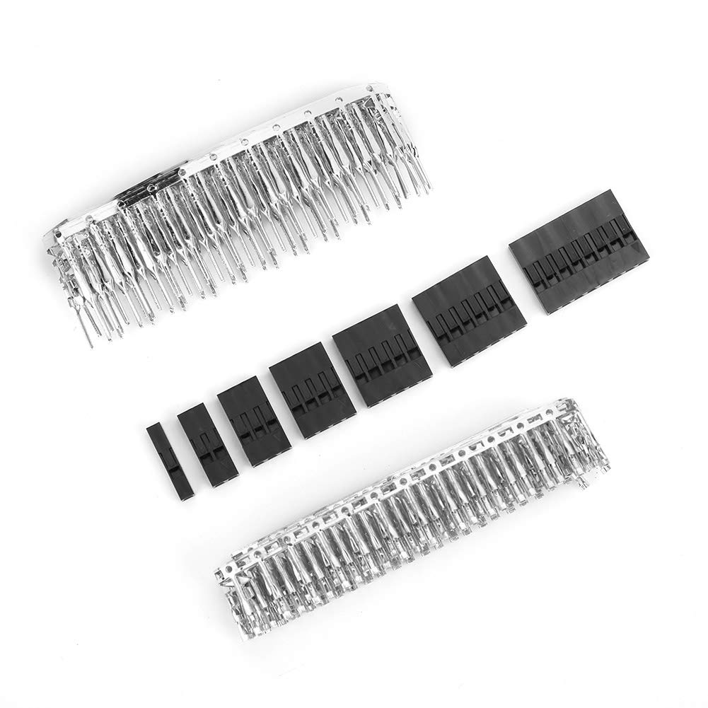310PCS 2.54mm/0.1" Pitch 1 2 3 4 5 6 8 Pin Connectors Male and Female Plug Housing and Male/Female Pin Header Crimp Terminal Connector Assortment Kit with Box