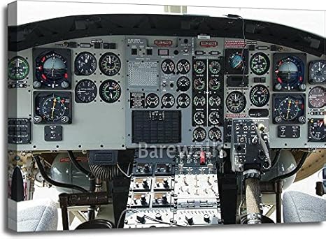 Amazon Barewallsヘリコプターコックピットギャラリーwrappedキャンバスアート 30in X 40in 置き時計 掛け時計 オンライン通販