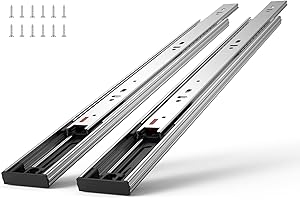 VEVOR 6 Pairs 20 Inch Soft Close Drawer Slides 14 16 18 20 22 24 Inch Heavy Duty Side Mount Rails,Ball Bearing Full Extension Noiseless Dresser Drawer Slides, 100 Lbs Load Capacity