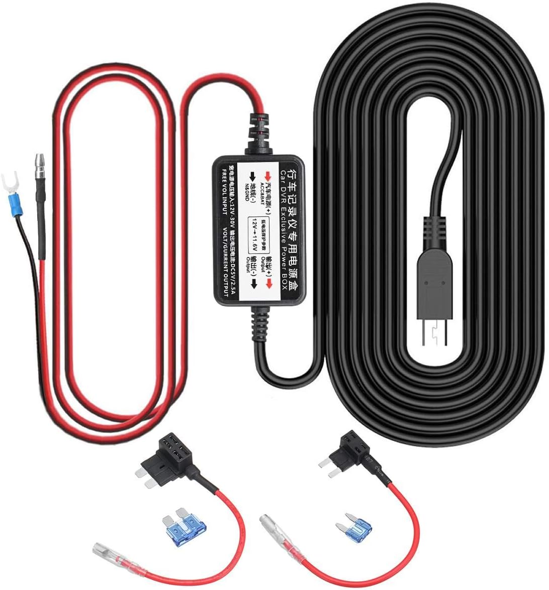 Carvicto - Car Dash Camera Cam Hard Wire Kit for Nextbase 512GW 402G 412 312GW 302G 212 202 101 DUO Car Electronics Accessories Wire Set