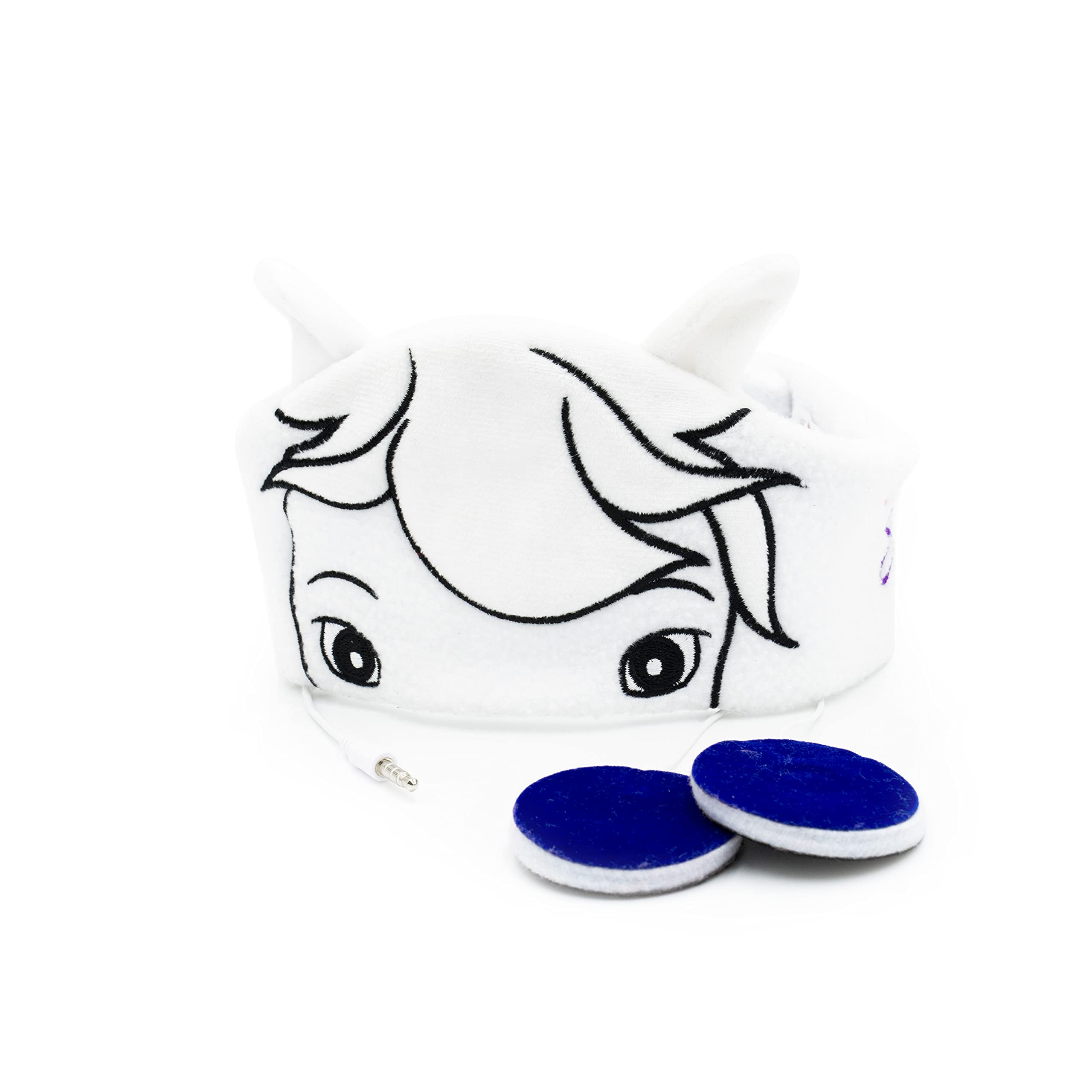 Technaxx Bibi & Tina Headband Headphones for Kids & Toddlers - Good for Travelling, Music Listening, Sleeping - Soft Fleece Comfortable Material - Volume Limited and Size Adjustable Eye Mask