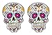 3 inch Mexican Sugar Skull Phone Sticker Version 8 - Día de los muertos - Day of the Dead Sticker Decal