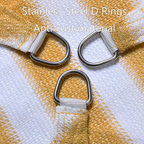 LOVE STORY Rechteckiges Sonnensegel mit UV-Schutz, 2,4 x 3,5 m, sandfarben / Weiß – Bild 3