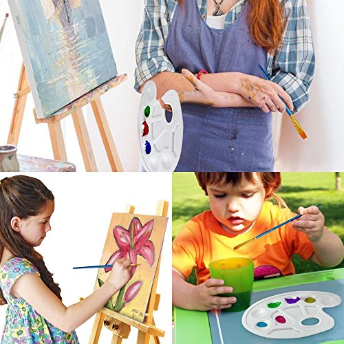 10 Pieces Plastic Paint Tray Palettes for DIY Craft Professional Art Painting - Thumbnail 5