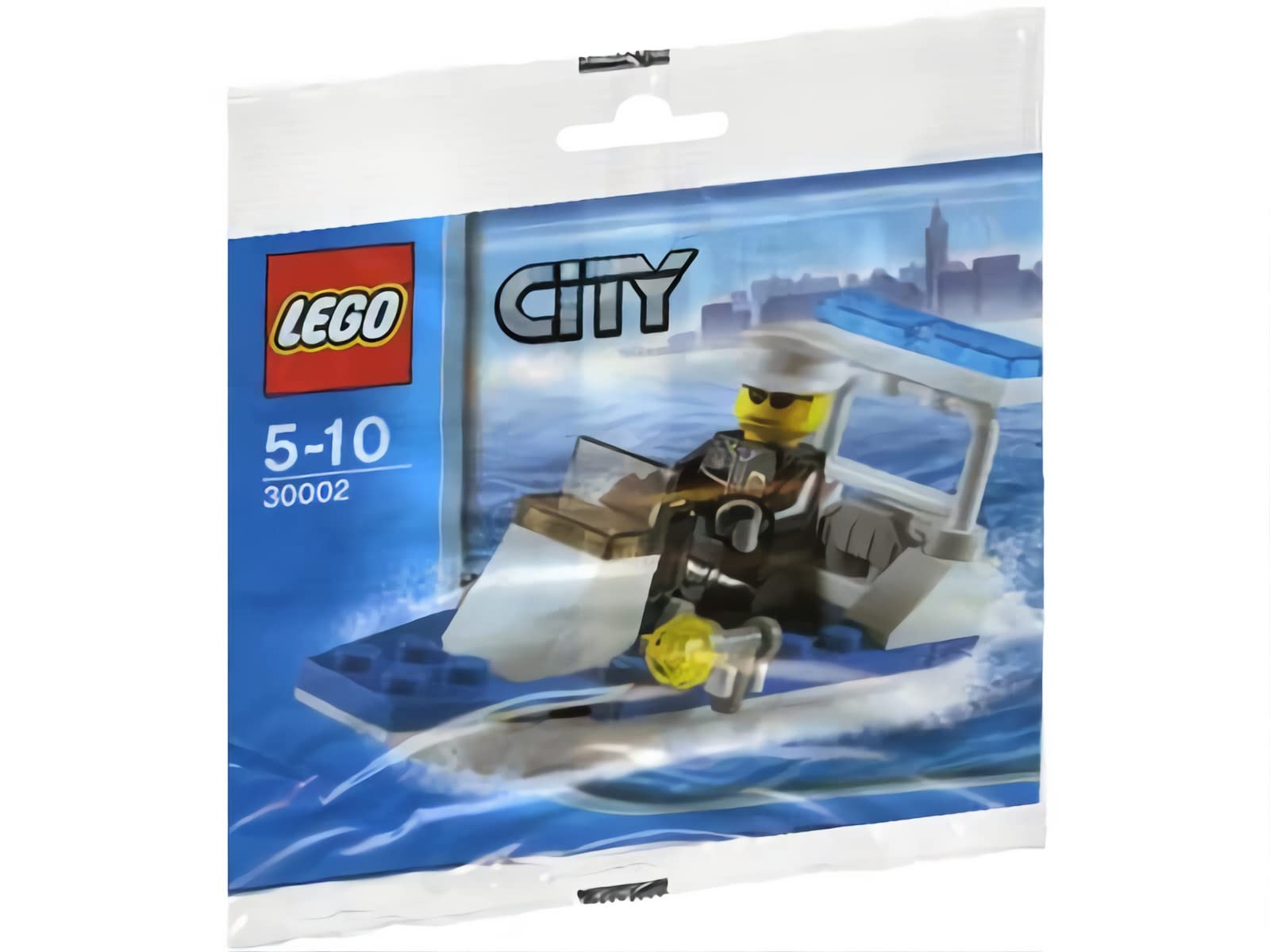 Lego City Barco de policía, juguete de construcción de 30 piezas #30002