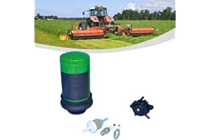 AUC12916 Oil Filter Kit for John Deere E120 E130 E160 E170 E180 Series Tractors, Includes Fuel Filter and Spark Plugs, High E