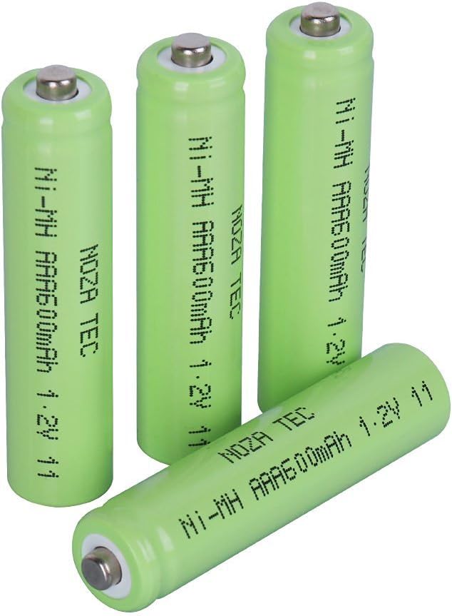Noza Tec AAA Pre-Charged Rechargeable Batteries NI-MH 1.2V 600mAh For Outdoor Garden Lights (4-Pack)