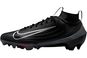 Nike Vapor Pro 1 Football Cleats (HM8850-104, White/Midnight Navy/Metallic Silver/Black)