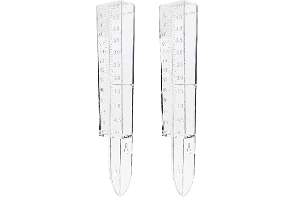 2 Pcs Rain Gauge Outdoor, 5 Inch Soil Thermometer Outdoor Easy Read for Yard Capacity Wall Mount or in Ground