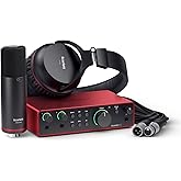 Focusrite Scarlett 2i2 Studio 4th Gen USB Audio Interface Bundle for the Songwriter with Condenser Microphone and Headphones 