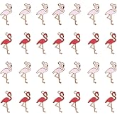 PH PandaHall 30 pcs 2 Colors Flamingo Alloy Enamel Pendants Charm Beads Findings for Bracelet Earring Necklace Key Chain DIY Craft Making, Pink/Pale Violet Red