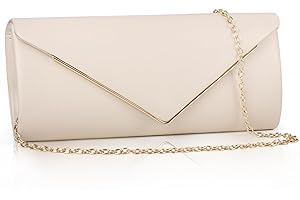 Larcenciel Clutch Purses for Women, Sparkling Envelope Evening Bag with Detachable Chain