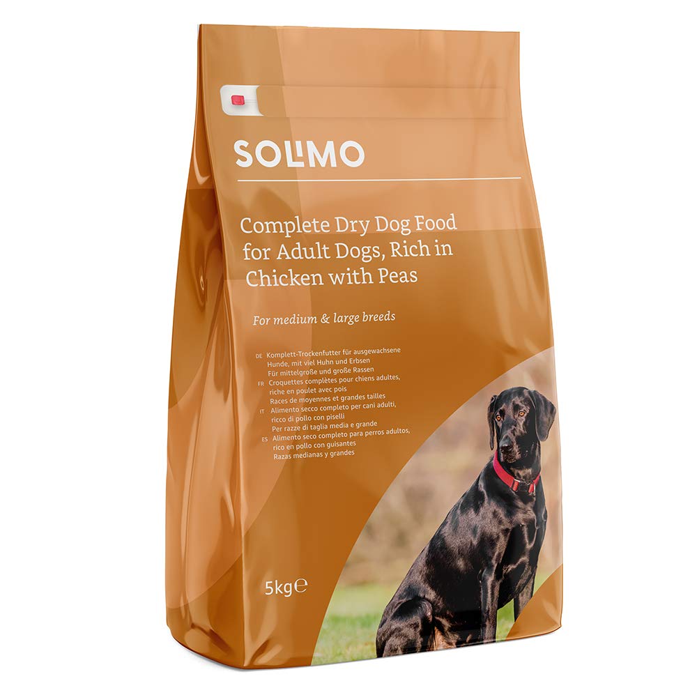 Amazon Brand Solimo Complete Dry Dog Food for Adult Dogs, Rich in