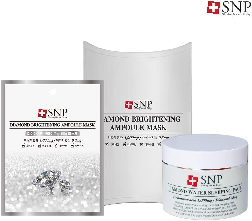 [SNP Cosmetic] Bird's Nest & Gold Collagen & Diamond Set (Diamond Sleeping Pack 100g + Mask 10ea)