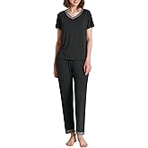 Latuza Women's Petite Pajamas Set Soft Viscose Loungewear