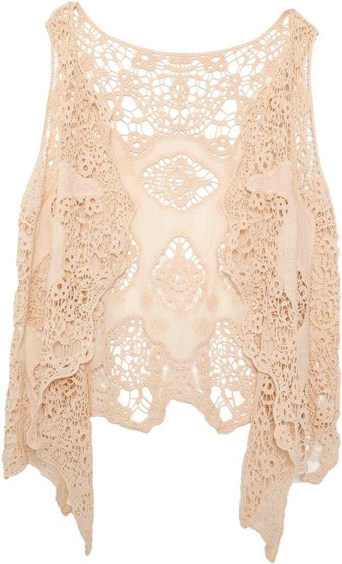 Open Stitch Cardigan Boho Hippie Crochet Vest