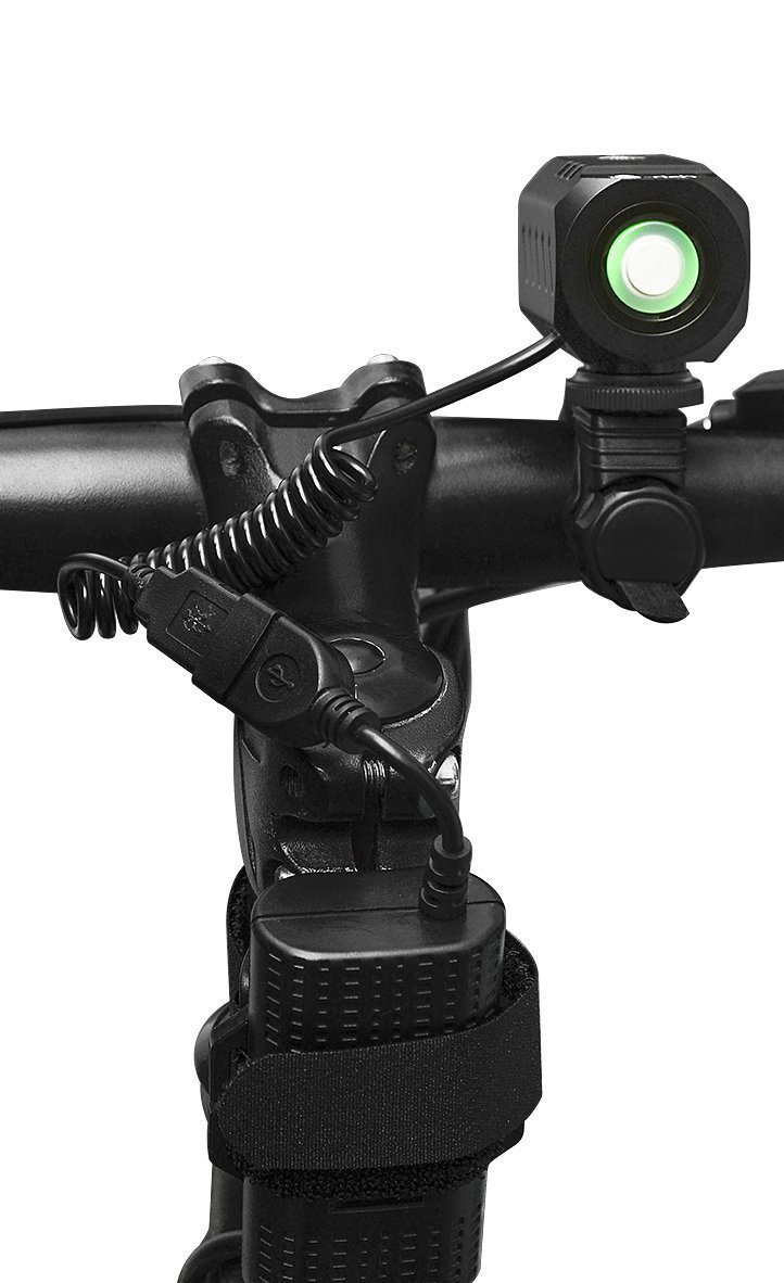 Nestling USB Rechargeable LED Bike Light Set, 1200 Lumen Bicycle