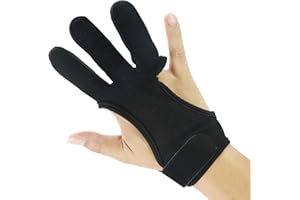 lenpestia Archery Gloves Archery Protective Gloves Three Finger Leather Protective Gloves Comfortable Guard for Youth Adult Beginner