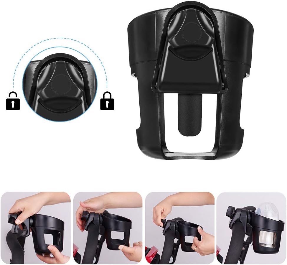 Emoly Upgraded Baby Cup Holder, Universal Stroller Cup Holder Bottle Holder Large Caliber Designed 360 Degrees Rotation Fit for Baby Stroller, Bicycle, Wheelchair, Walker, Trolleys: Electronics