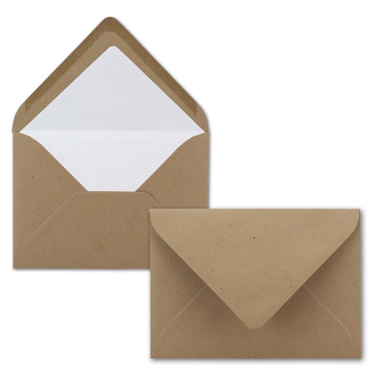 50 x envelopes in Sand Brown - envelopes in DIN B6-12.5 x 17.6 cm - Silk Lining for Christmas and Festive Occasions