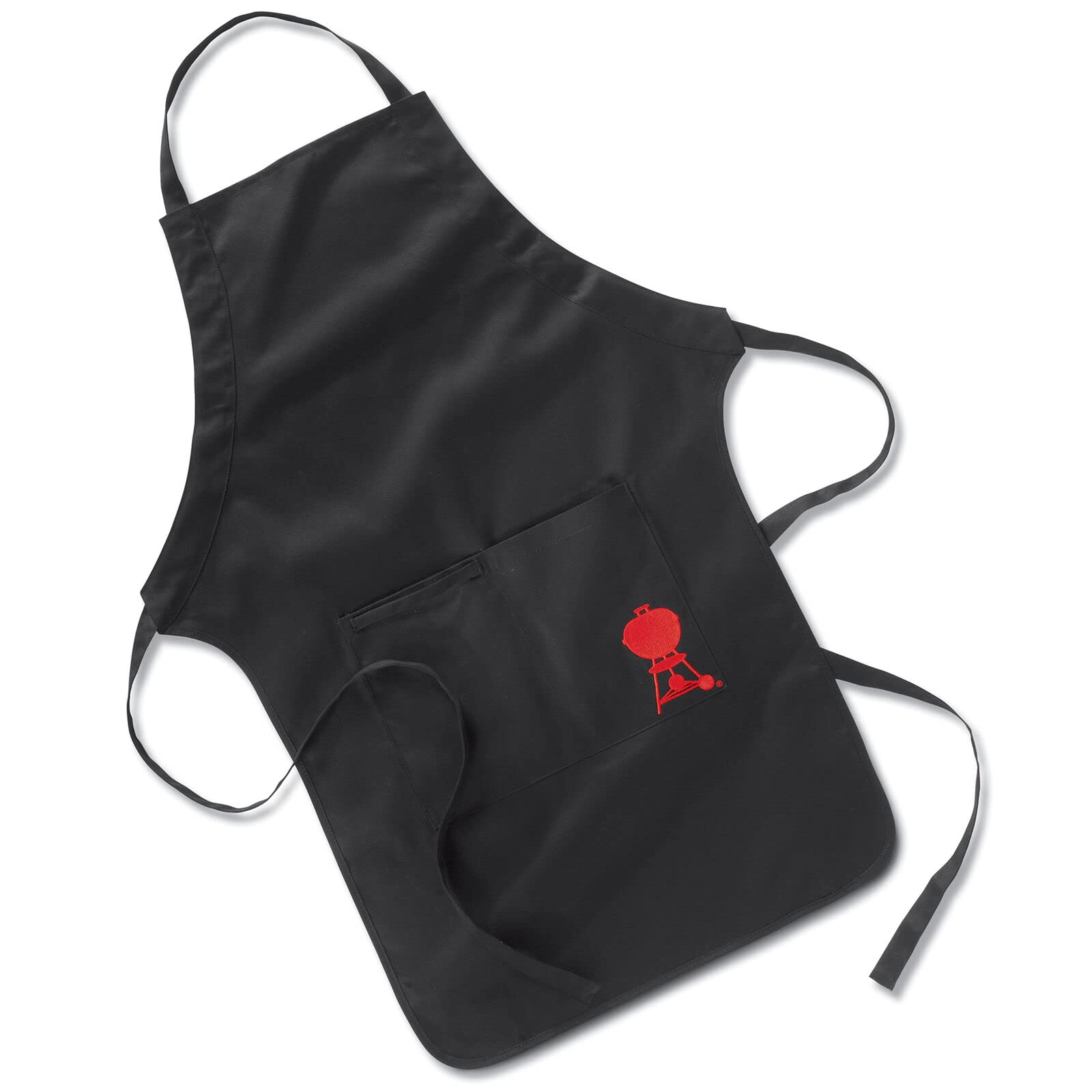 Weber Barbecue Apron with Embroidery 6533 Black Barbecue Aprons With Large Pockets for Utensils