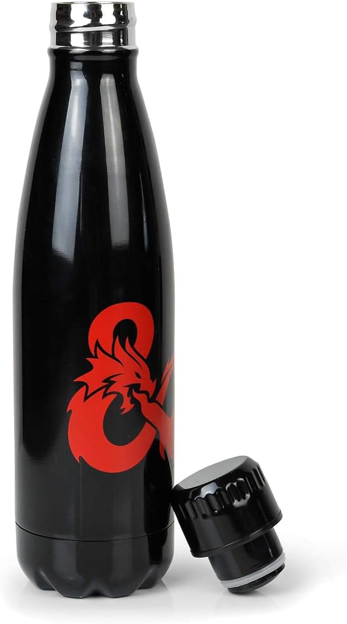 Just Funky Officially Licensed Dungeons & Dragons Metal Water Bottle, Black, 503 ml - Image 3