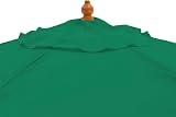 Harbour Housewares Green Garden Parasol 2.7m Pulley Wooden Umbrella view 5