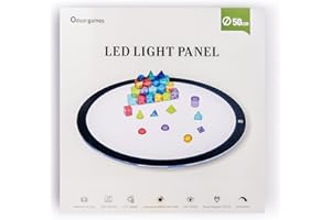 Odoorgames Bright LED Light Panel - Light Table for Kids - Adjustable Brightness - Color and Shape Exploration on The Light B